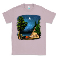 Night Glamping Camp With Wine Classic Tee | Teevron