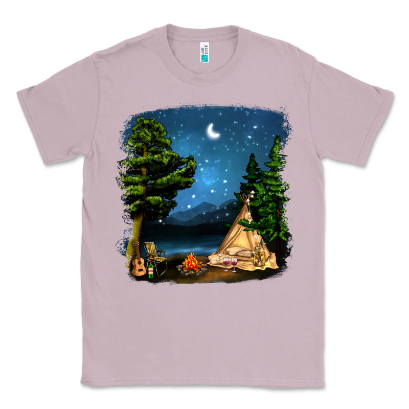 Night Glamping Camp With Wine Classic Tee by BundleAndBundleShop | Teevron