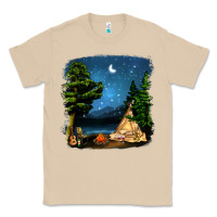 Mushroom Night Glamping Camp With Wine Classic Tee - BundleAndBundleShop