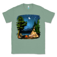 Sage Night Glamping Camp With Wine Classic Tee - BundleAndBundleShop