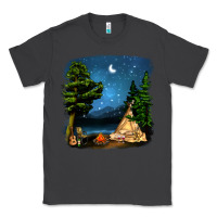 Smoke Night Glamping Camp With Wine Classic Tee - BundleAndBundleShop