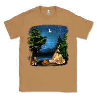 Toasted Coconut Night Glamping Camp With Wine Classic Tee - BundleAndBundleShop