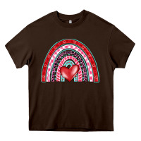Chocolate Brown valentine's day rainbow Heavy Core Tee - BarkalooDesign