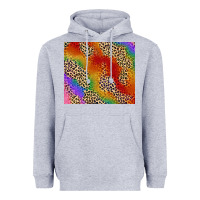 Heather Grey Pride rainbow leopard design Heavyweight Hoodie - FaDigitalArtStudio