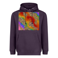 Plum Pride rainbow leopard design Heavyweight Hoodie - FaDigitalArtStudio