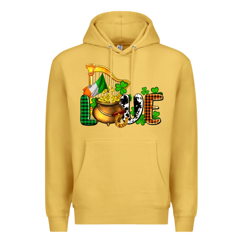 St. Patrick's Love And Golds Premium Hoodie by OliviaCreatesArt | Teevron