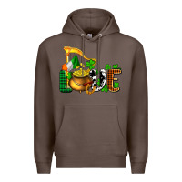 Coffee St. Patrick's Love and golds Premium Hoodie - OliviaCreatesArt