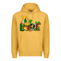 Mustard St. Patrick's Love and golds Premium Hoodie - OliviaCreatesArt