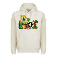 Oatmeal Heather St. Patrick's Love and golds Premium Hoodie - OliviaCreatesArt