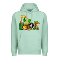Seafoam St. Patrick's Love and golds Premium Hoodie - OliviaCreatesArt