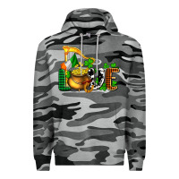 Slate Camo St. Patrick's Love and golds Premium Hoodie - OliviaCreatesArt