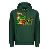 Sports Green St. Patrick's Love and golds Premium Hoodie - OliviaCreatesArt