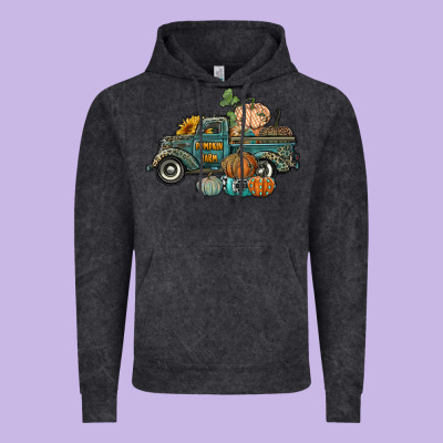 Western Pumpkin Farm Truck Vintage Hoodie Designed By Ranaportraitstore