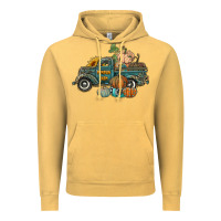 Vintage Mustard western pumpkin farm truck Vintage Hoodie - RanaPortraitStore