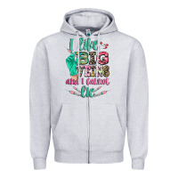 Heather Grey i like big veins and i cannot lie Zipper Hoodie - CowGirlArtShop