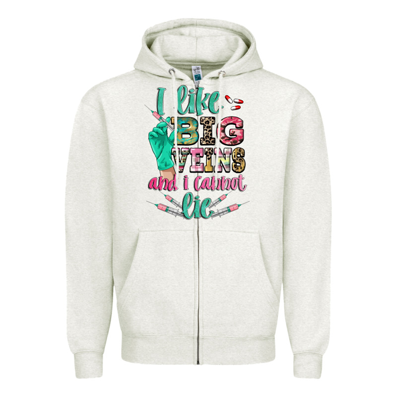 I Like Big Veins And I Cannot Lie Zipper Hoodie by CowGirlArtShop | Teevron