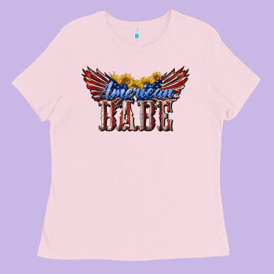 American Babe With Sunflowers Ladies Tee Designed By Lillyallendesigns