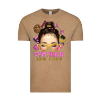 Vintage Coffee Messy Bun Gym Hair Don't Care Bbs Vintage Tee - BundleAndBundleShop