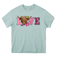 Arona valentine's day love highland cow Heavy Core Tee - BarkalooDesign