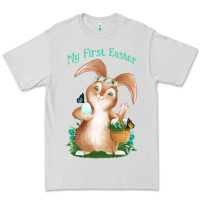 Dove Grey Babies First Easter Boys Premium Tee - Jasminsmagicworld