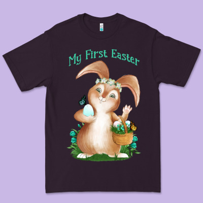 Babies First Easter Boys Premium Tee Designed By Jasminsmagicworld