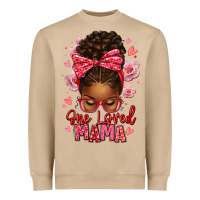 Mushroom one loved mama afro messy bun Heavyweight Sweatshirt - texasbilliewilder