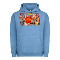 Pigment Pebble Blue basketball mama Urban Hoodie - CowhideDigitalArt
