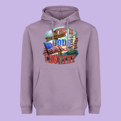 This Is Gods Country Heavyweight Hoodie Designed By Fadigitalartstudio