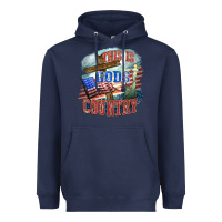 Navy This is gods country Heavyweight Hoodie - FaDigitalArtStudio