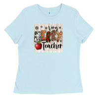 Baby Blue very merry teacher christmas coaster Ladies Tee - Jasminsmagicworld