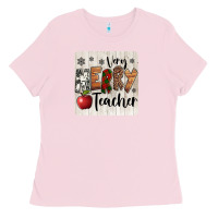 Bubblegum Pink very merry teacher christmas coaster Ladies Tee - Jasminsmagicworld