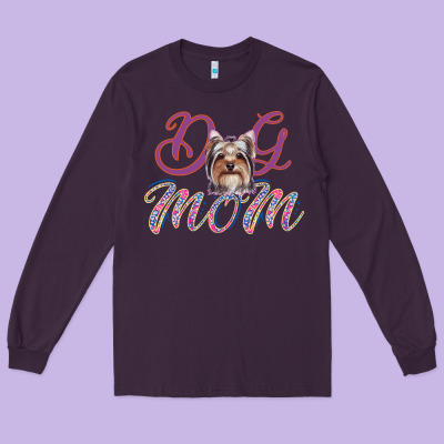 Dog Mom Long Sleeve Tee Designed By Bettercallsaul