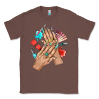 Chestnut Western Nail Art With Nail Material Bbs Classic Tee - BundleAndBundleShop