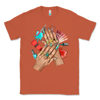 Copper Western Nail Art With Nail Material Bbs Classic Tee - BundleAndBundleShop