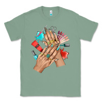 Sage Western Nail Art With Nail Material Bbs Classic Tee - BundleAndBundleShop