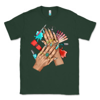 Sports Green Western Nail Art With Nail Material Bbs Classic Tee - BundleAndBundleShop
