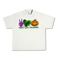 Pistachio peace love halloween Urban Heavy Tee - BundleAndBundleShop