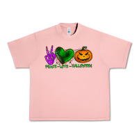 Salmon peace love halloween Urban Heavy Tee - BundleAndBundleShop