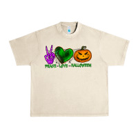 Sandshell peace love halloween Urban Heavy Tee - BundleAndBundleShop