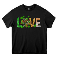 Black love luck with clover Heavy Core Tee - NancyCooperArtShop