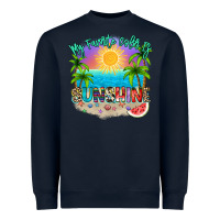Navy My favorite color is sunshine Heavyweight Sweatshirt - NancyCooperArtShop