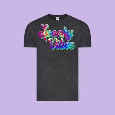 Spooky Vibes Vintage Tee Designed By Jahusdesignshop