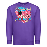 Purple Memorial Day honor and remember Premium Sweatshirt - FaDigitalArtStudio