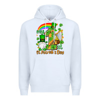 White St. Patrick's My 1st St. Patrick's Day Premium Hoodie - OliviaCreatesArt