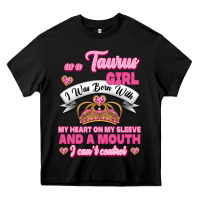 Black as a taurus girl zodiac girls Heavy Core Tee - Jasminsmagicworld