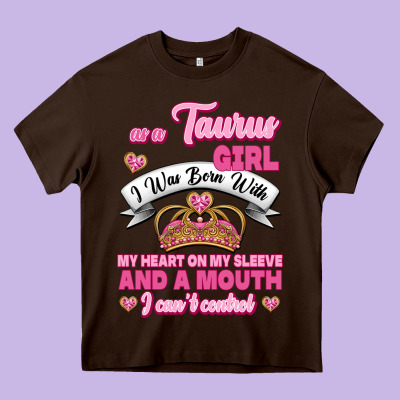 As A Taurus Girl Zodiac Girls Heavy Core Tee Designed By Jasminsmagicworld