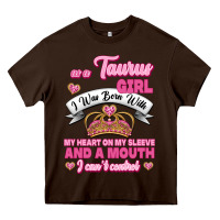Chocolate Brown as a taurus girl zodiac girls Heavy Core Tee - Jasminsmagicworld