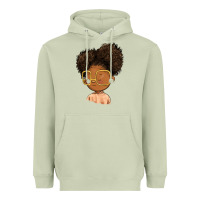 Matcha black girl Heavyweight Hoodie - FaDigitalArtStudio