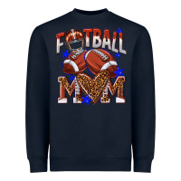 Navy American Football Mom Heavyweight Sweatshirt - NancyCooperArtShop