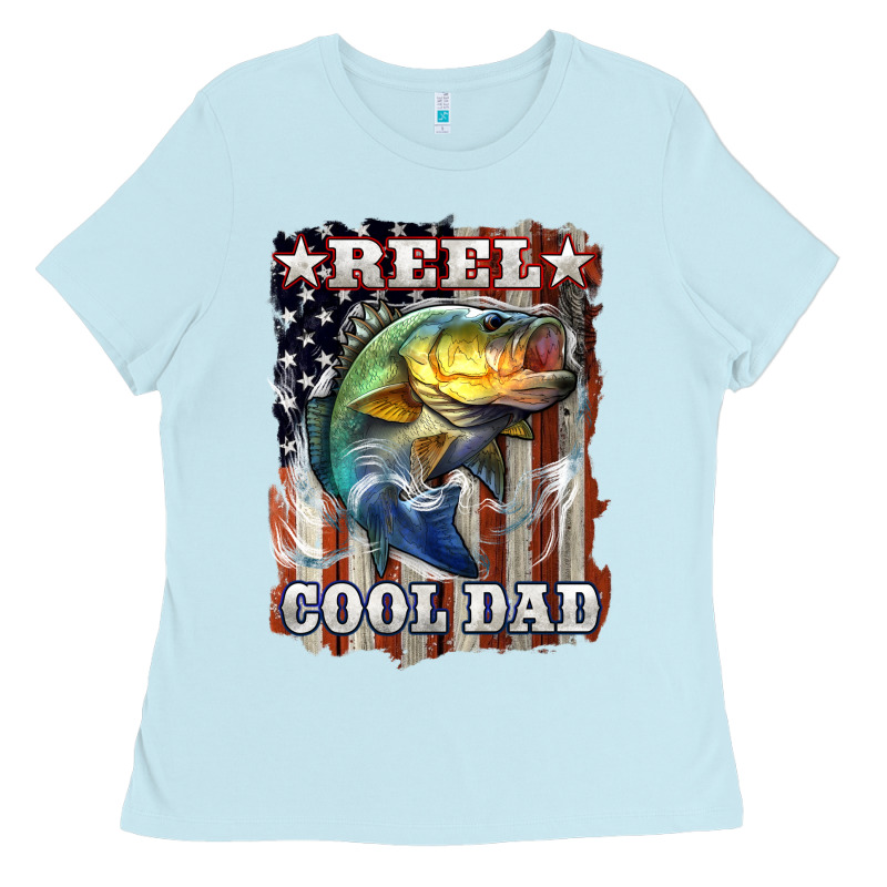 Reel Cool Dad Bass Ladies Tee by LillyAllenDesigns | Teevron